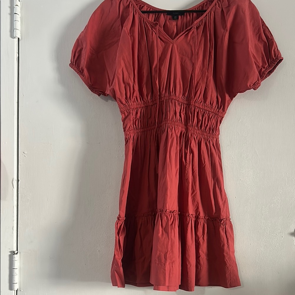 J. Crew Ruby Red Mini Dress